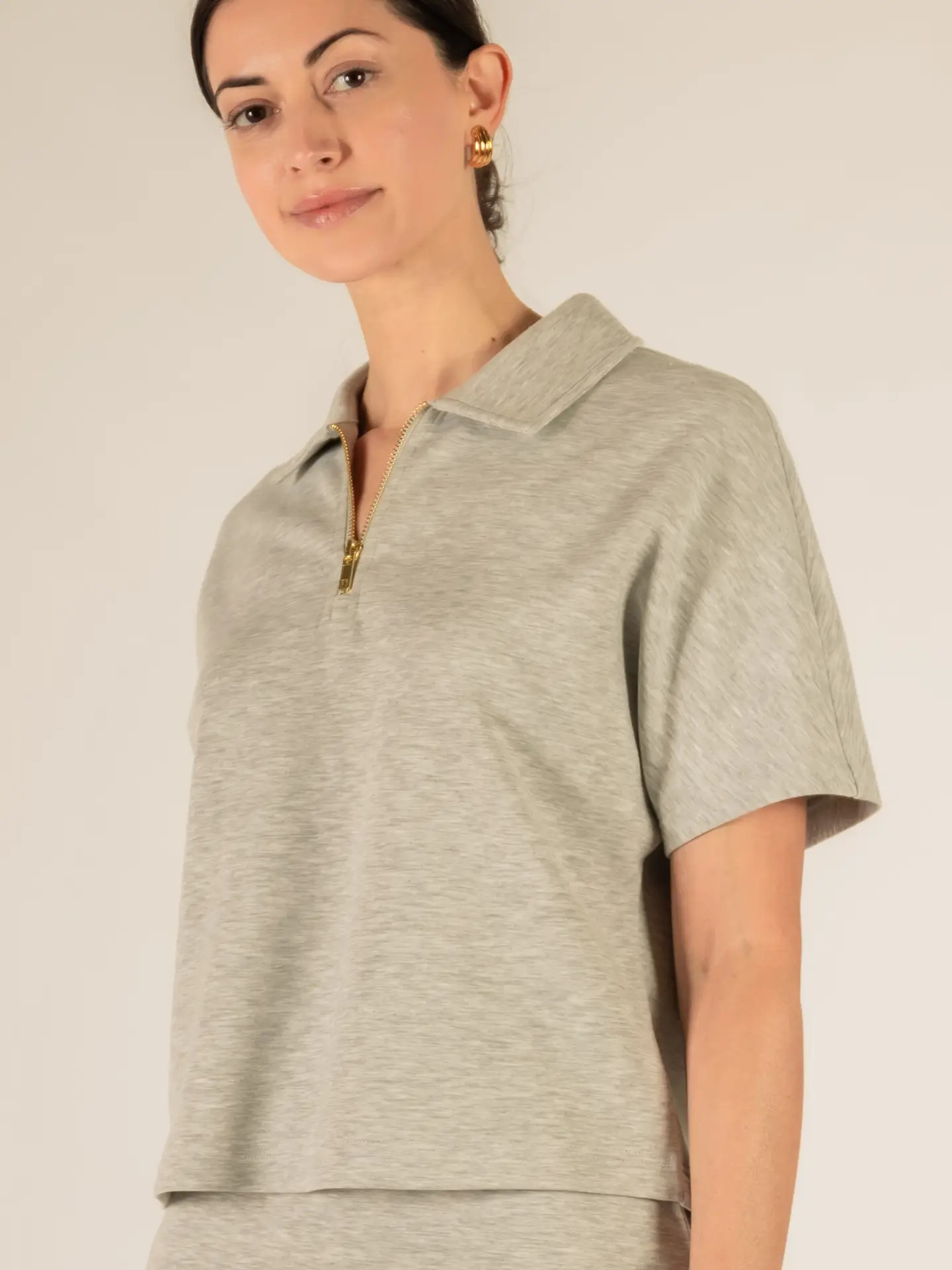 Butter Modal Quarter Zip Top