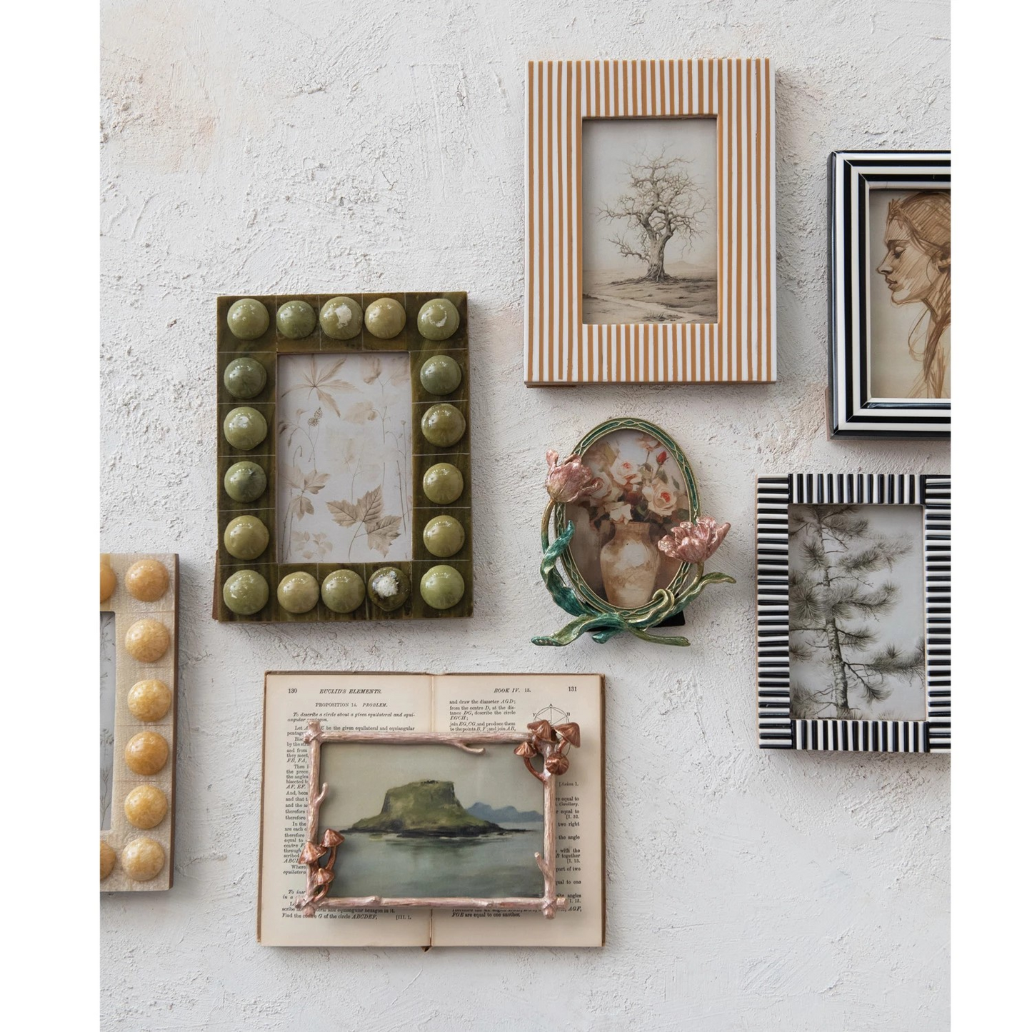 Handmade Marbled Bobbin Picture Frame