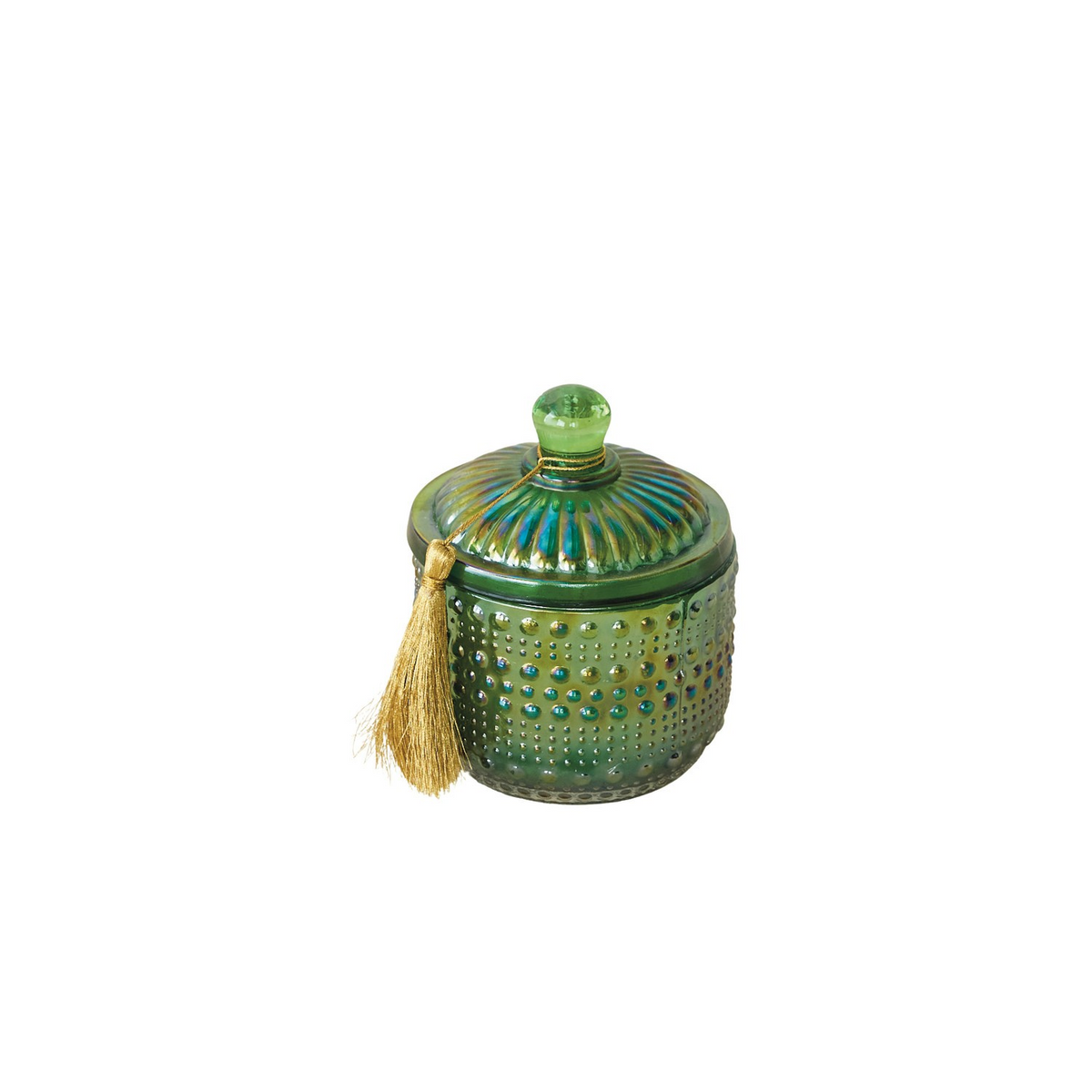 Embossed Glass Candle : Scent "Walk in the Woods"