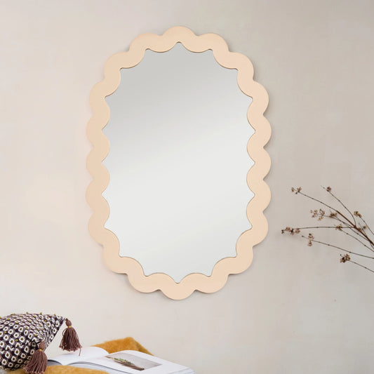 Ivory Waves Mirror