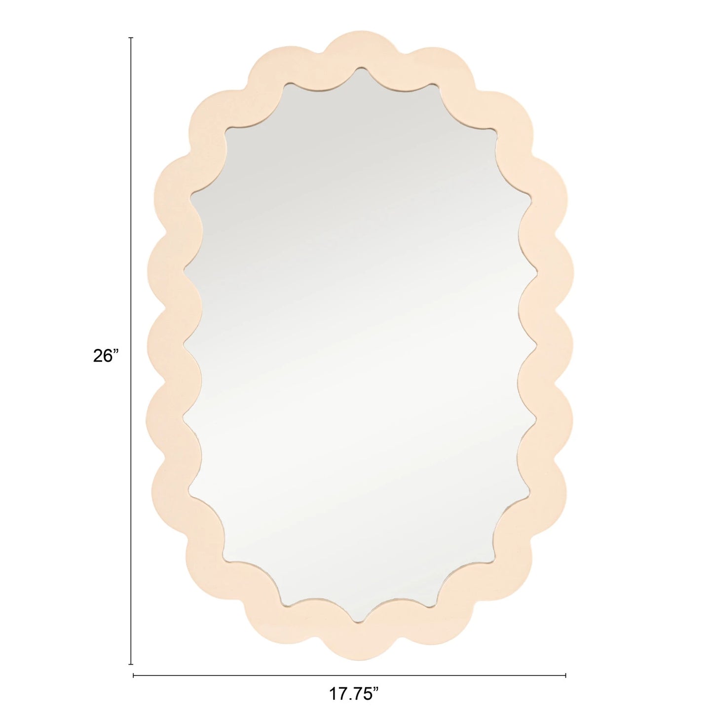 Ivory Waves Mirror