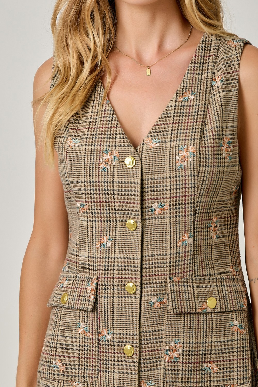 Embordered Glen Dress