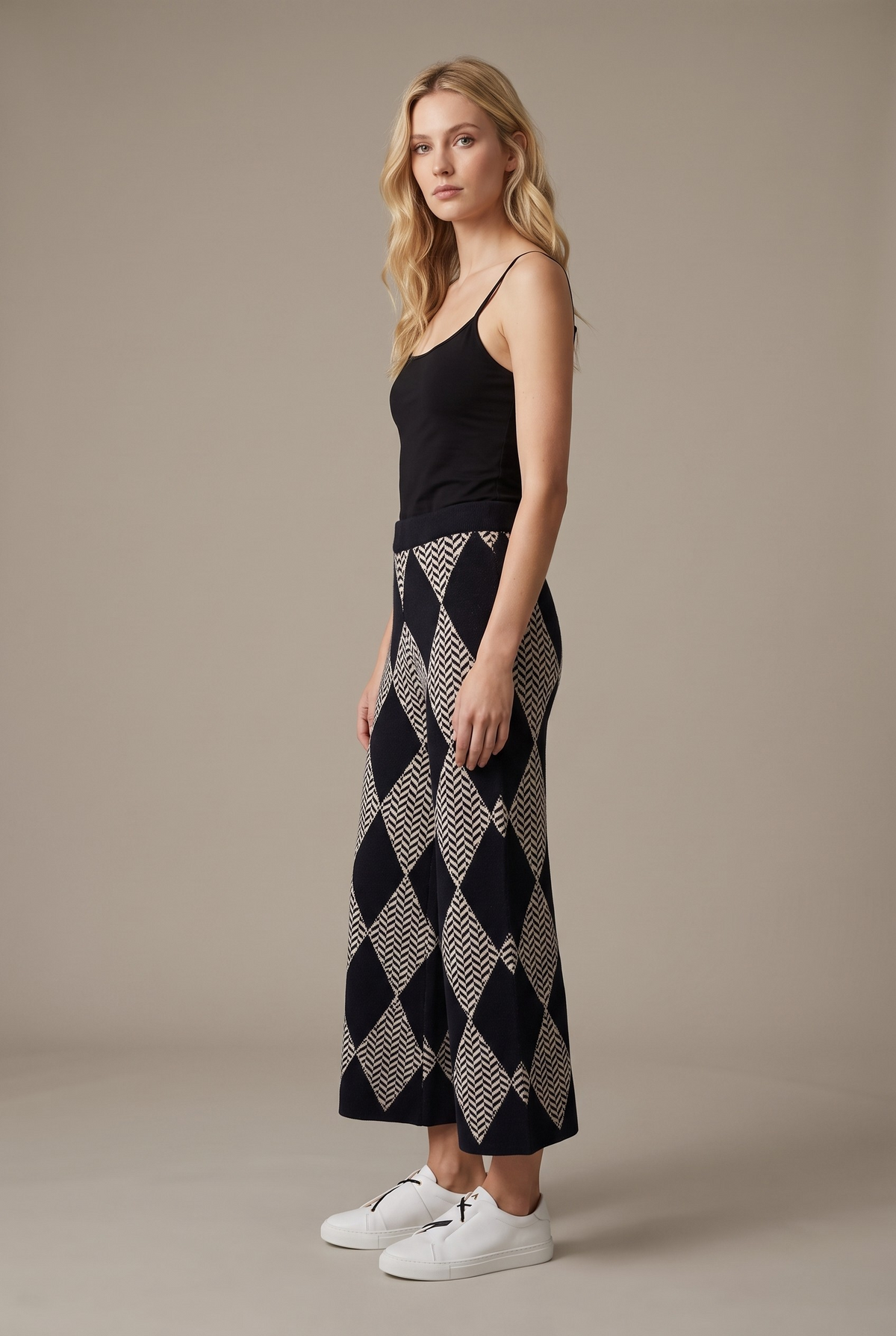Black Diamond Knit Lounge Set