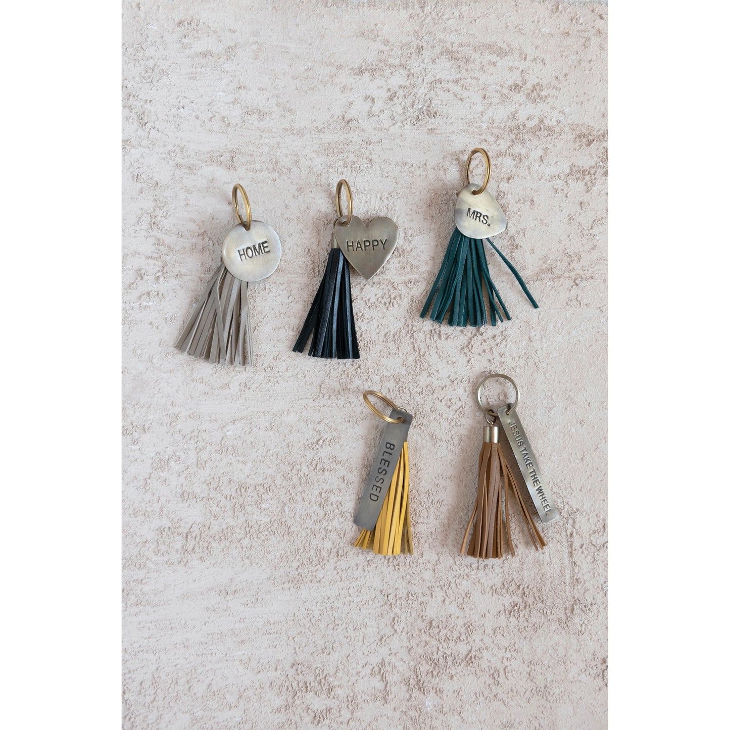 Leather Tassel Key Chain