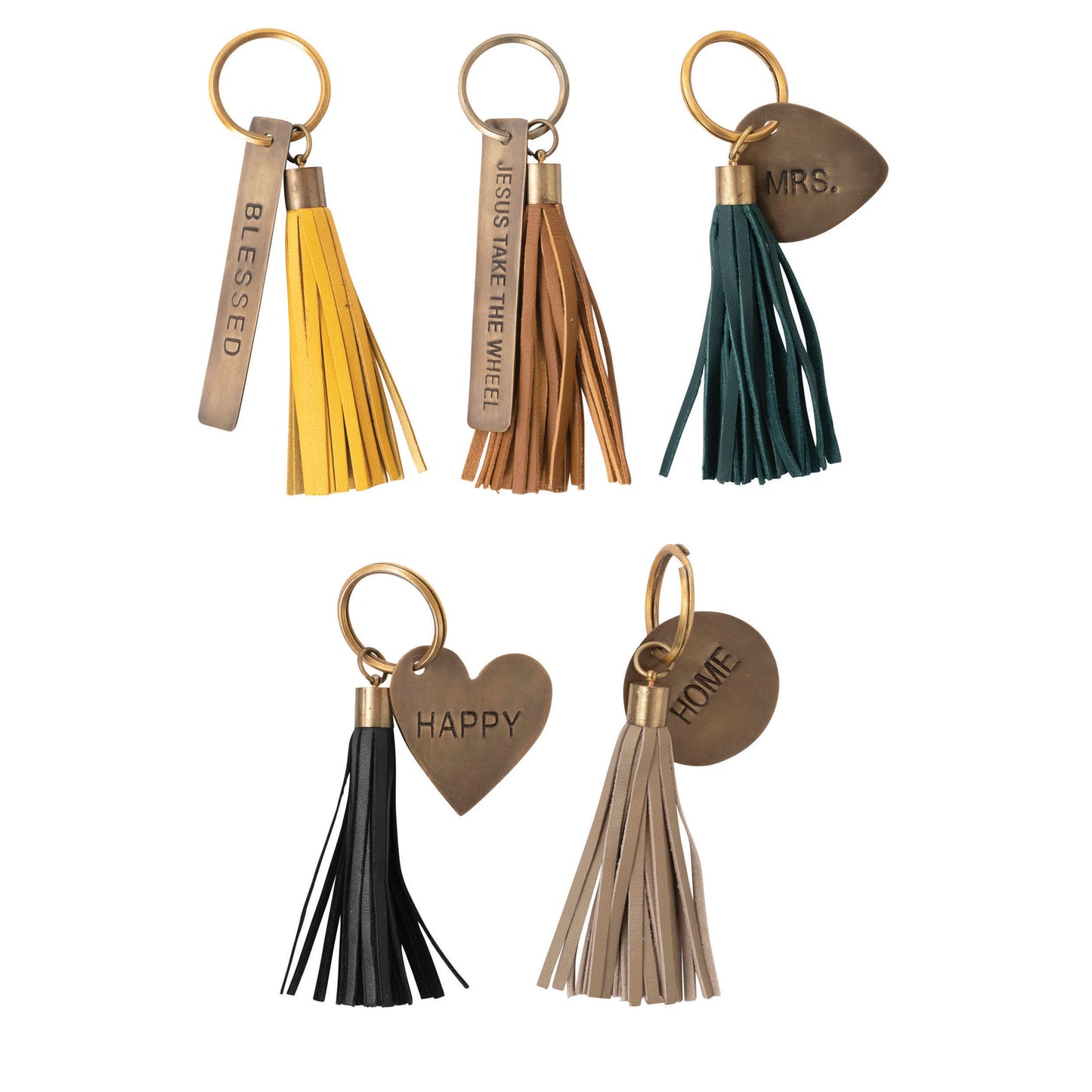 Leather Tassel Key Chain