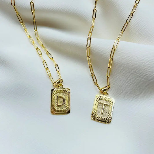 Letter-plate Necklace