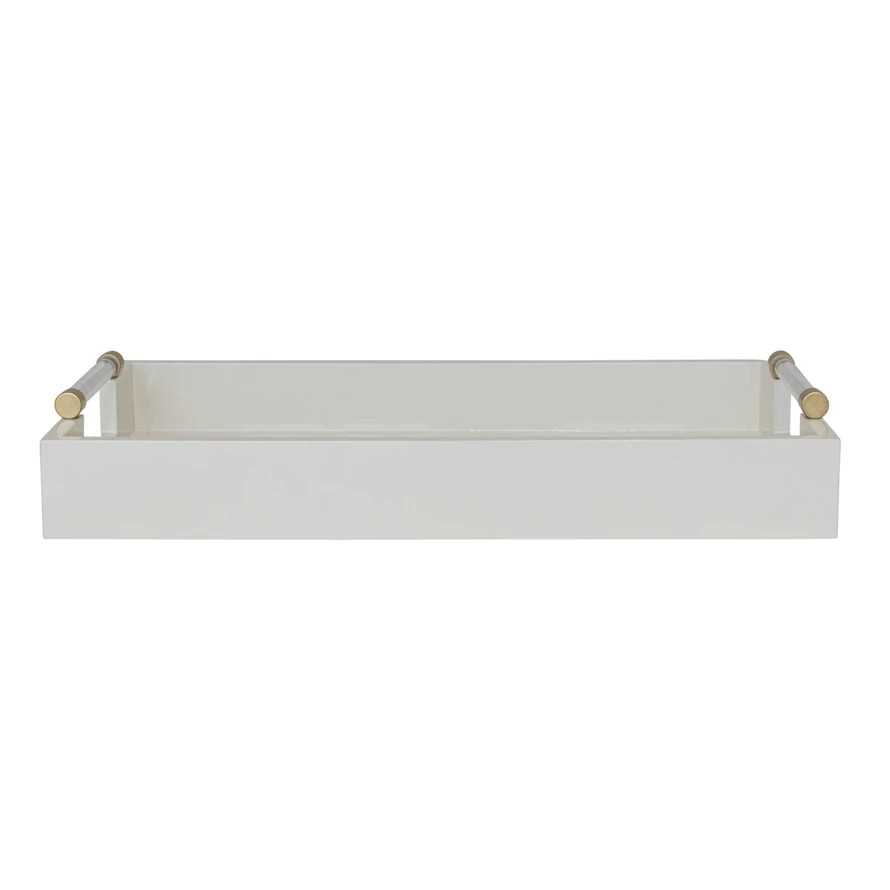 Cream Lacquered Tray