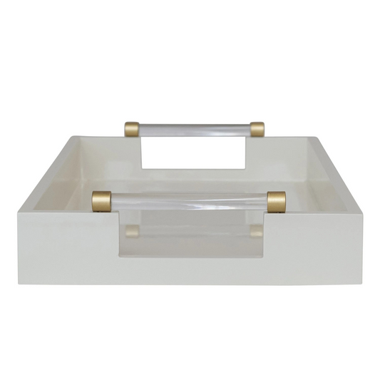 Cream Lacquered Tray