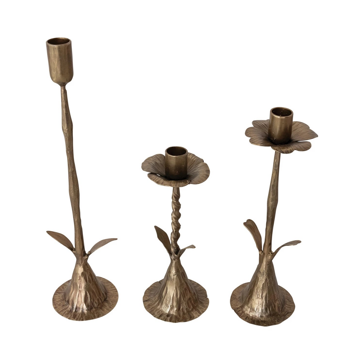 Floral Stem Candlestick Holder