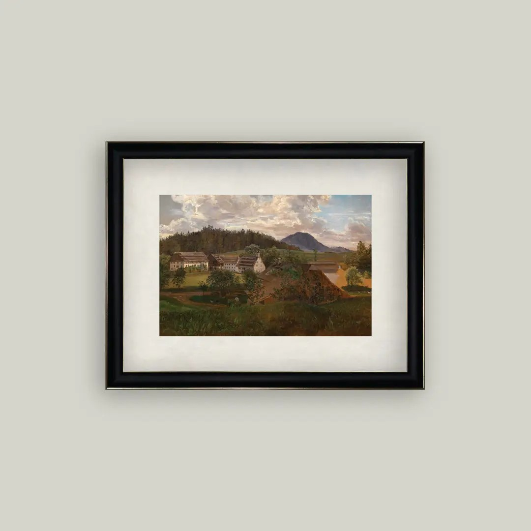 Landscape with Farmstead Framed Art