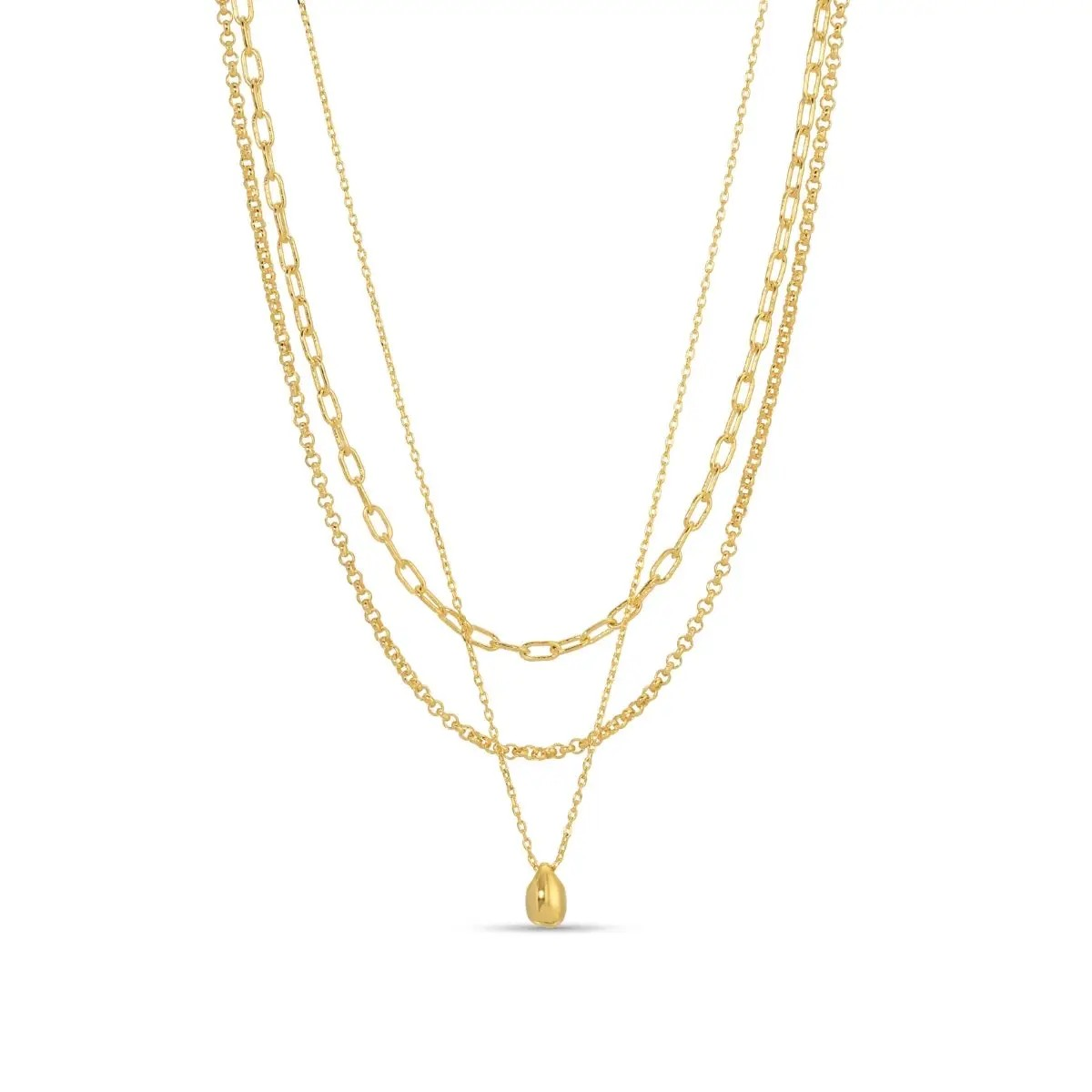 Layered Teardrop Neckalce
