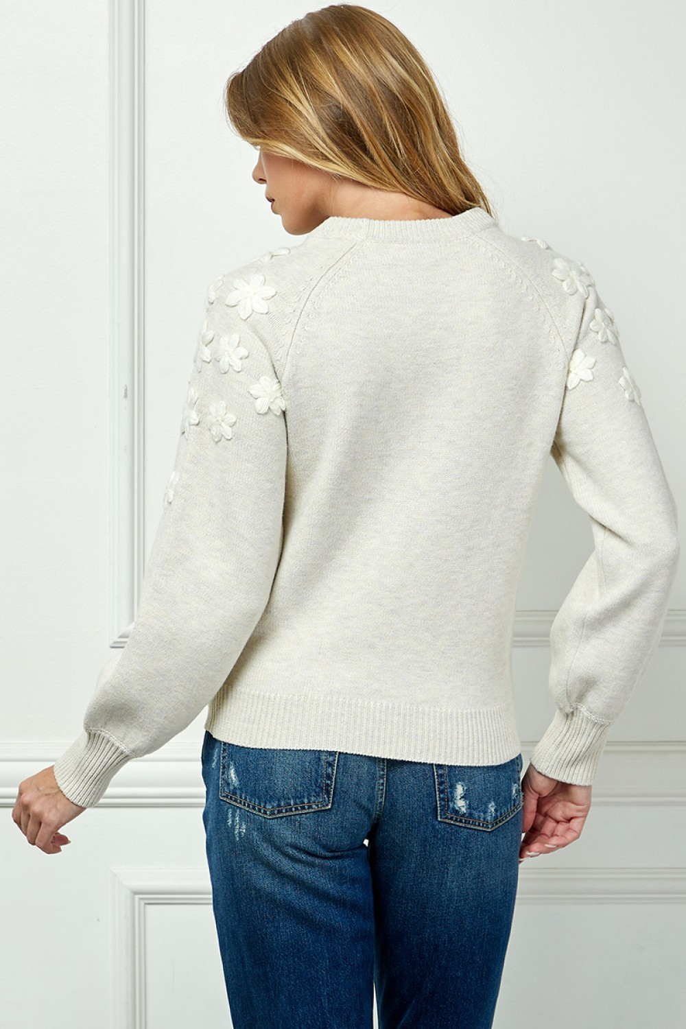 Floral Embroidered Sweater