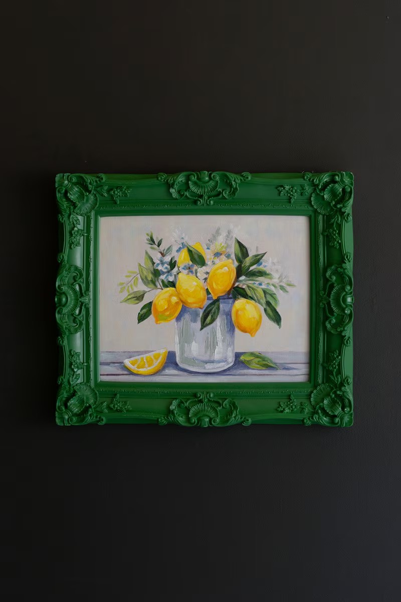 Green Framed Lemon Portrait
