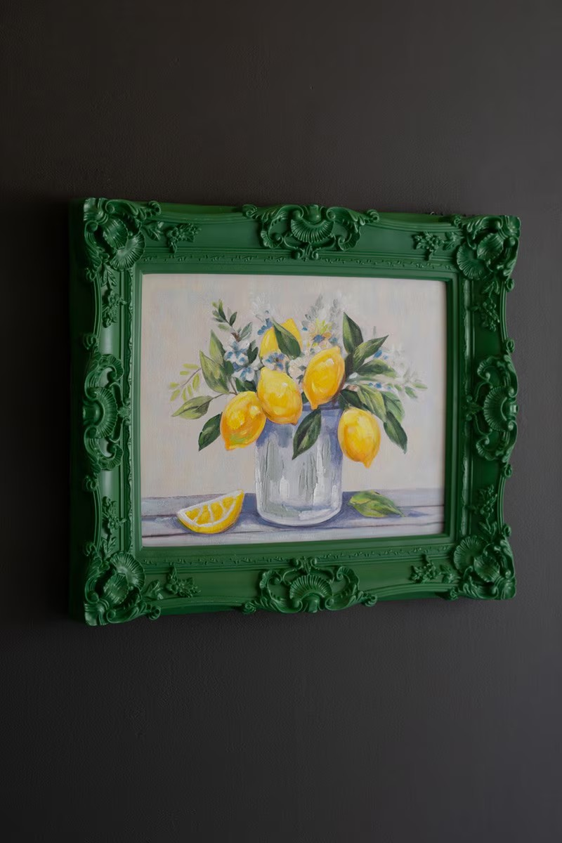 Green Framed Lemon Portrait