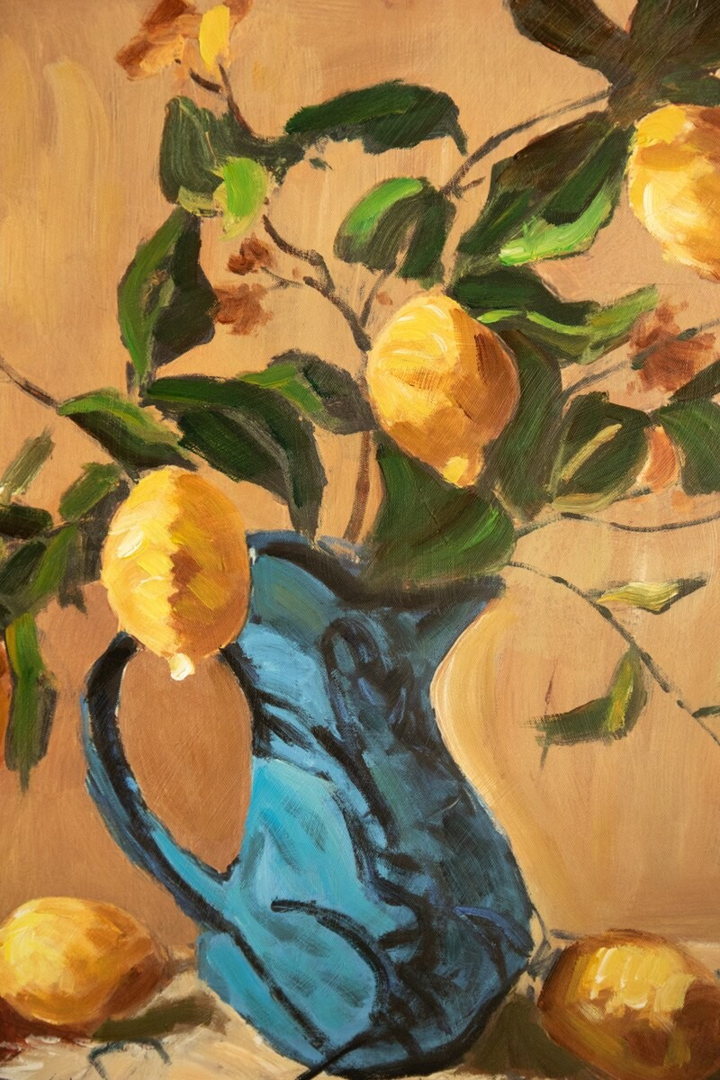 Framed Portrait of Lemon Branches