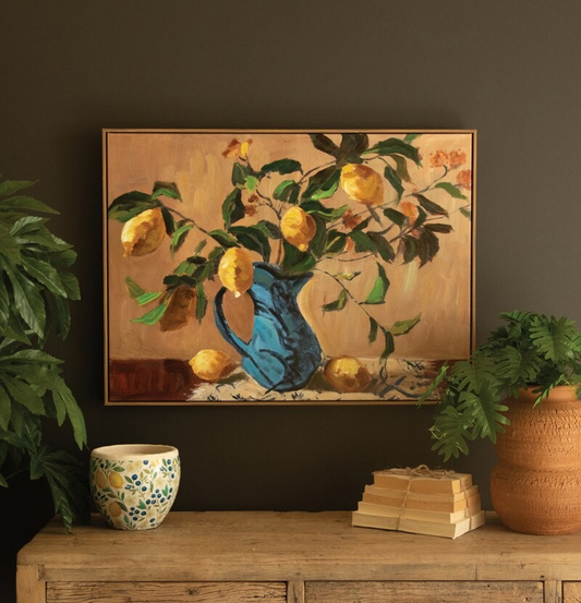 Framed Portrait of Lemon Branches