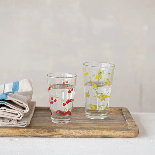 Hand-painted Lemon Glasses