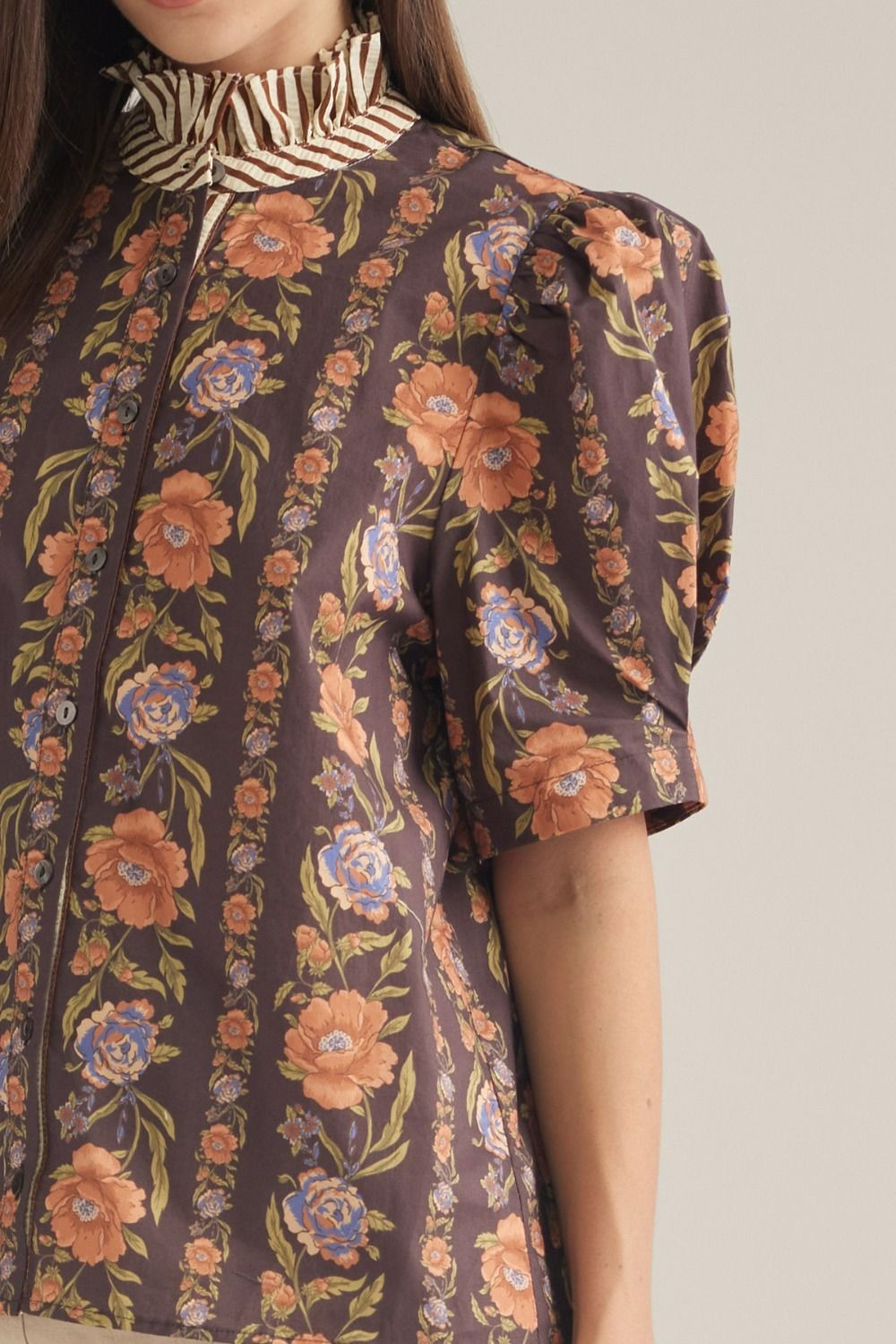 Grandmillennial Floral Shirt