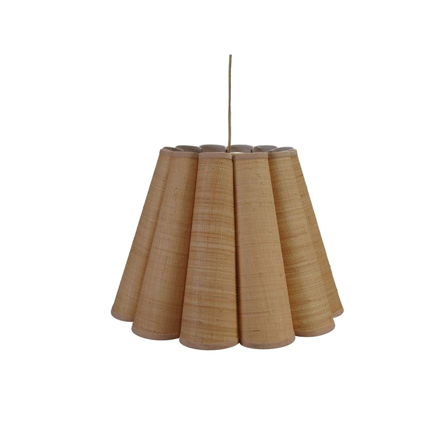 Raffia Scalloped Pendant Light