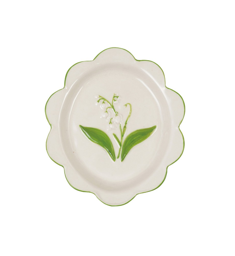 Round Hand-Painted Lilly Plate