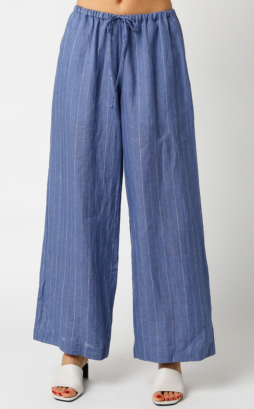 Pinstripe Linen Pants