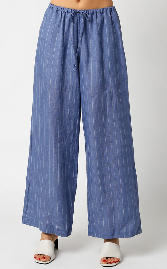 Pinstripe Linen Pants