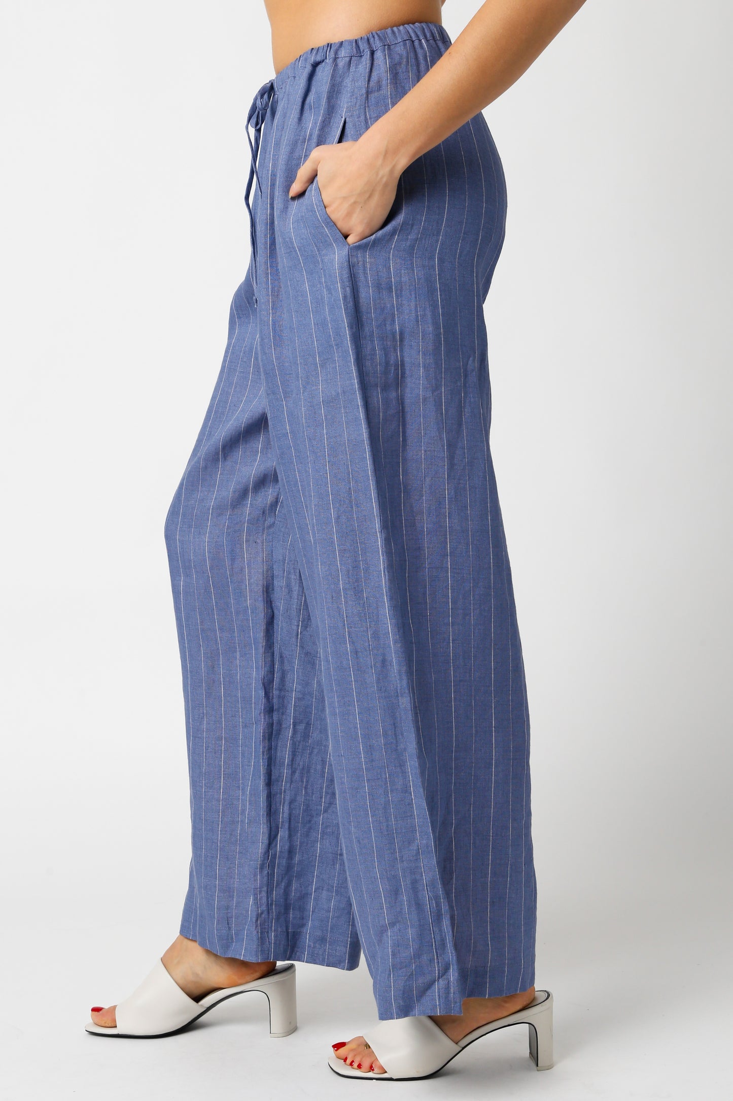 Pinstripe Linen Pants