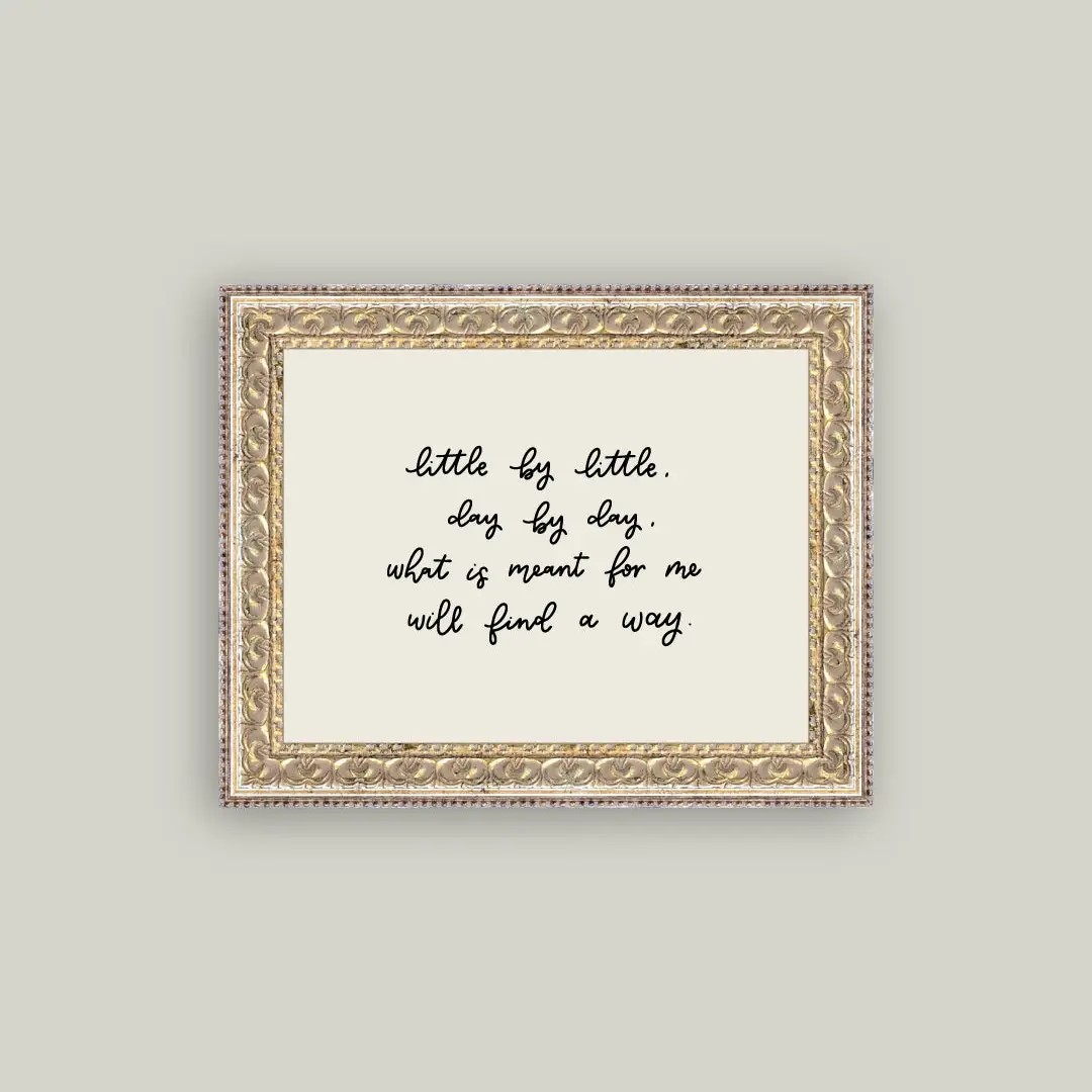 "Little by Little" Framed Art