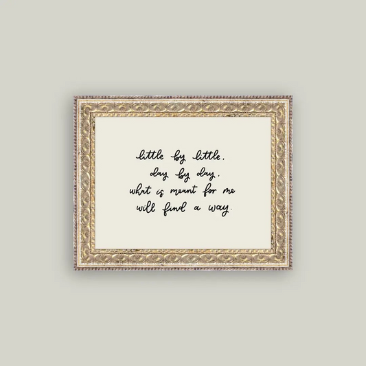 "Little by Little" Framed Art