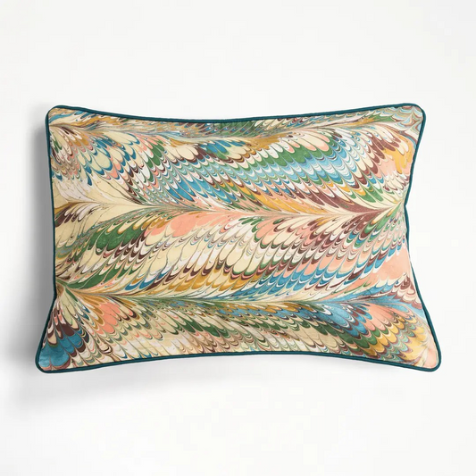 Hand-Marbled Pillowcase