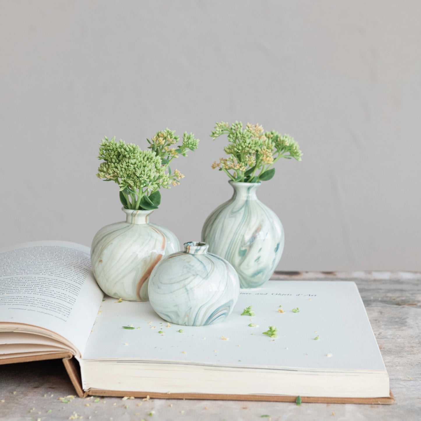 Marble Pattern Stoneware Vase