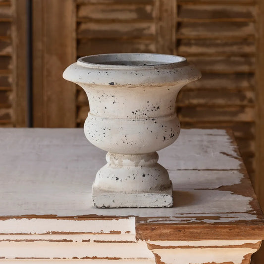 Marcella Concrete Urn White