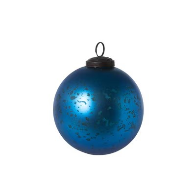 Matte Blue Glass Ornament