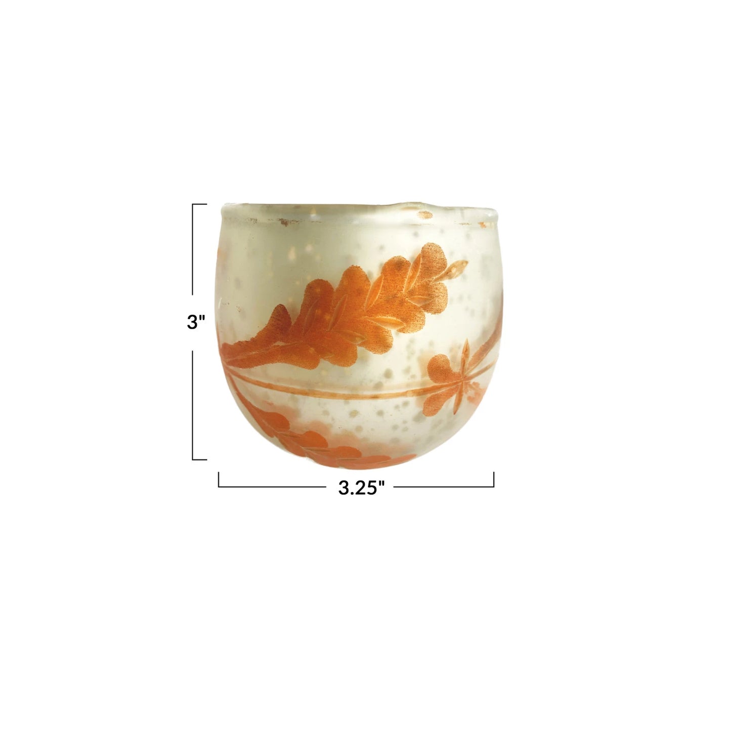 Terracotta Etched Mercury Glass