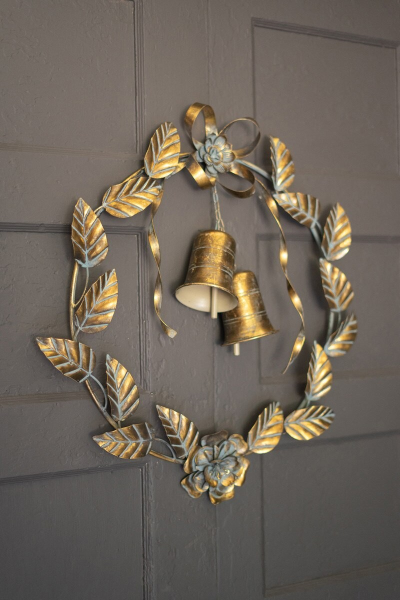 Brass Finish Christmas Wreath