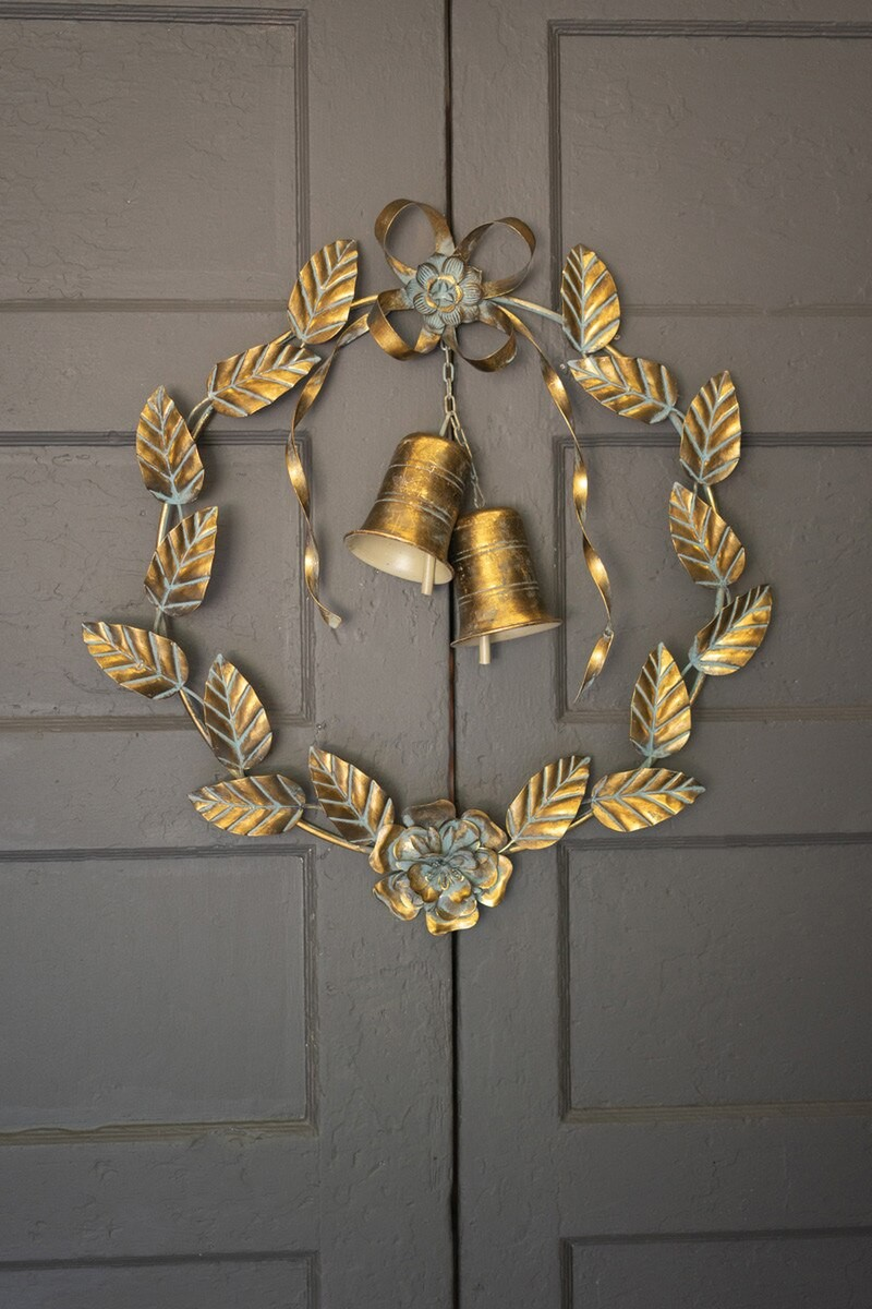 Brass Finish Christmas Wreath