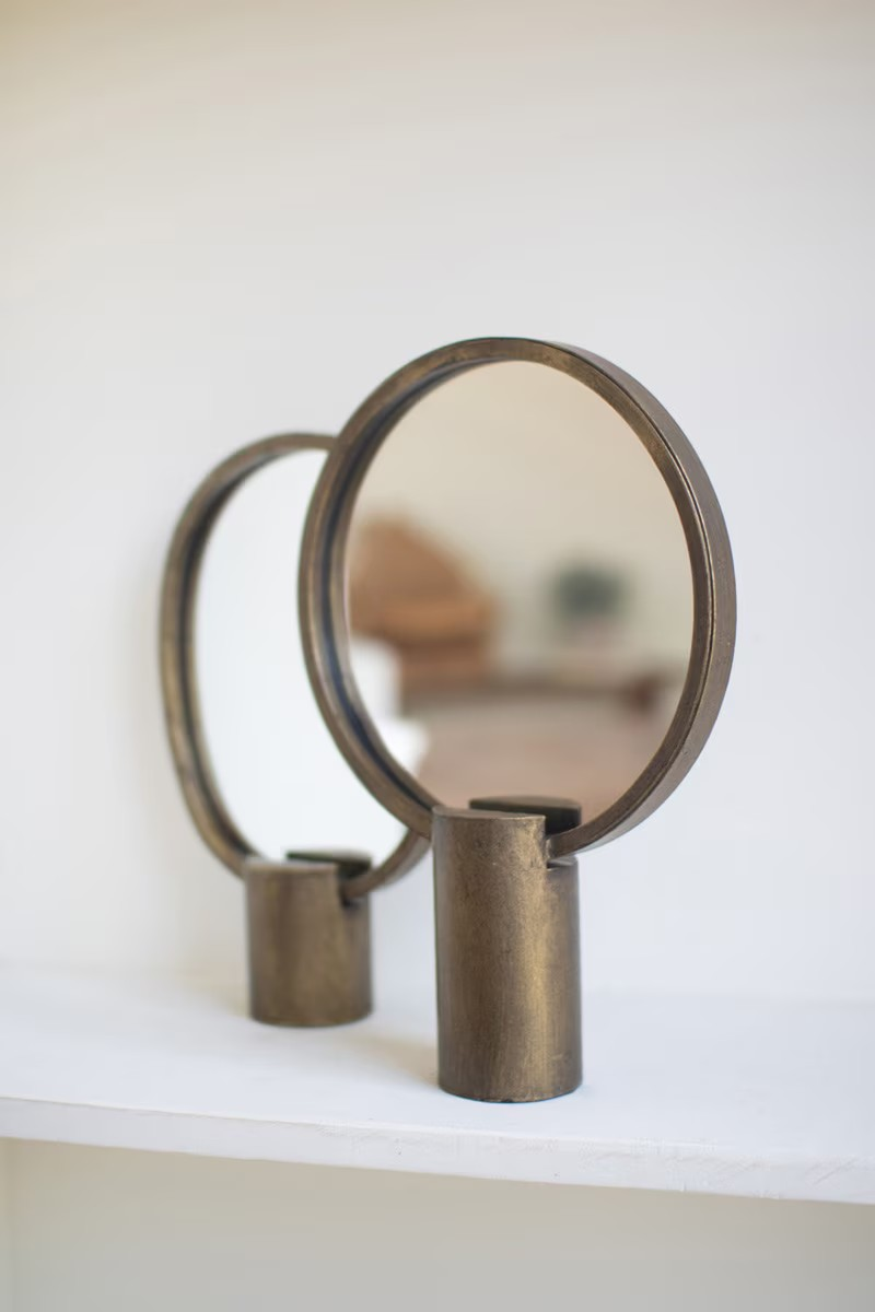 Gold Tabletop Mirror