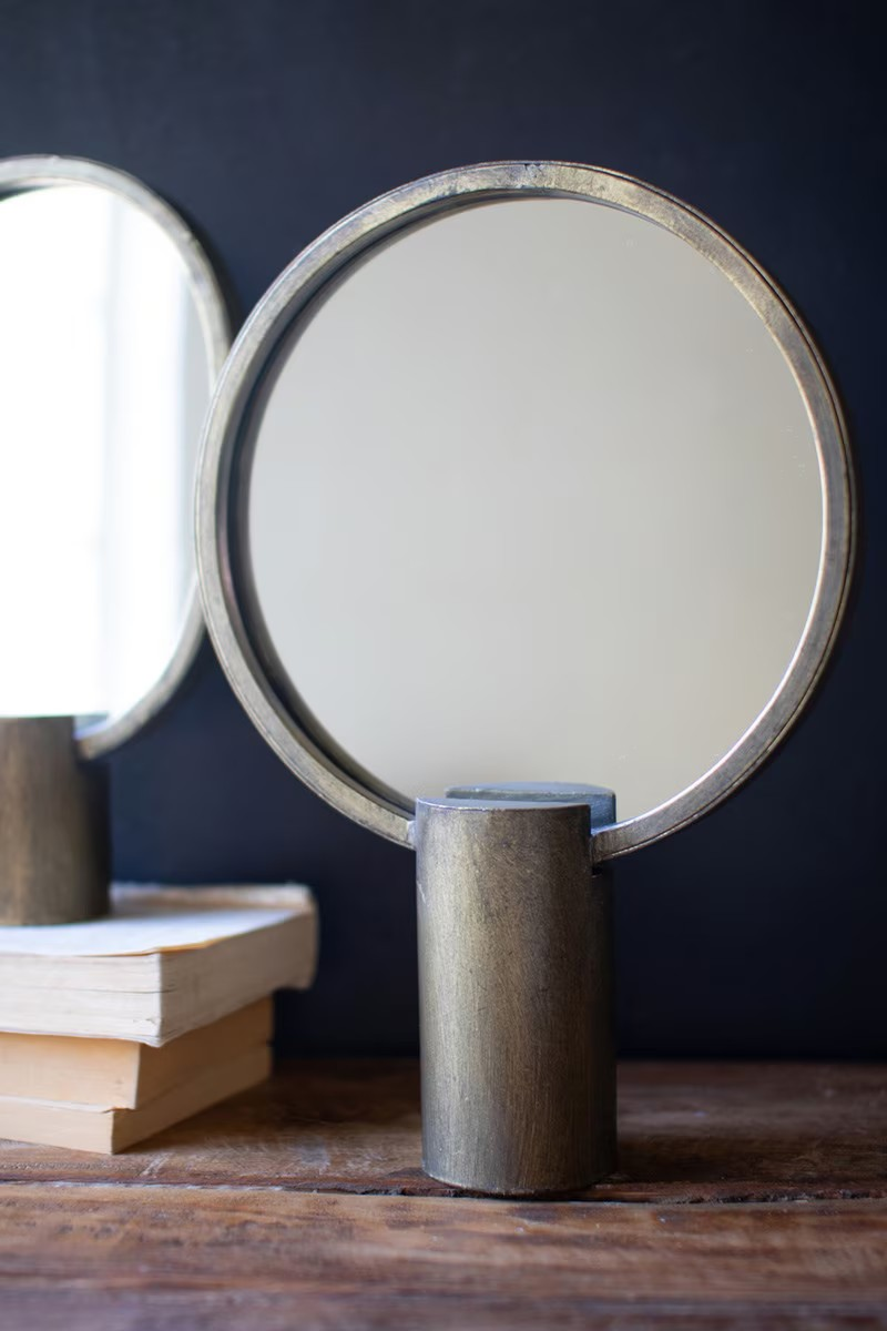 Gold Tabletop Mirror