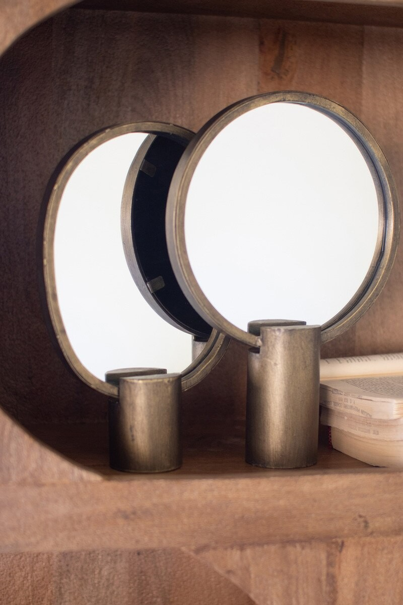 Gold Tabletop Mirror