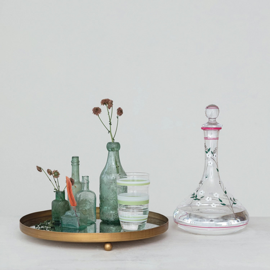 Footed Mirror Tray