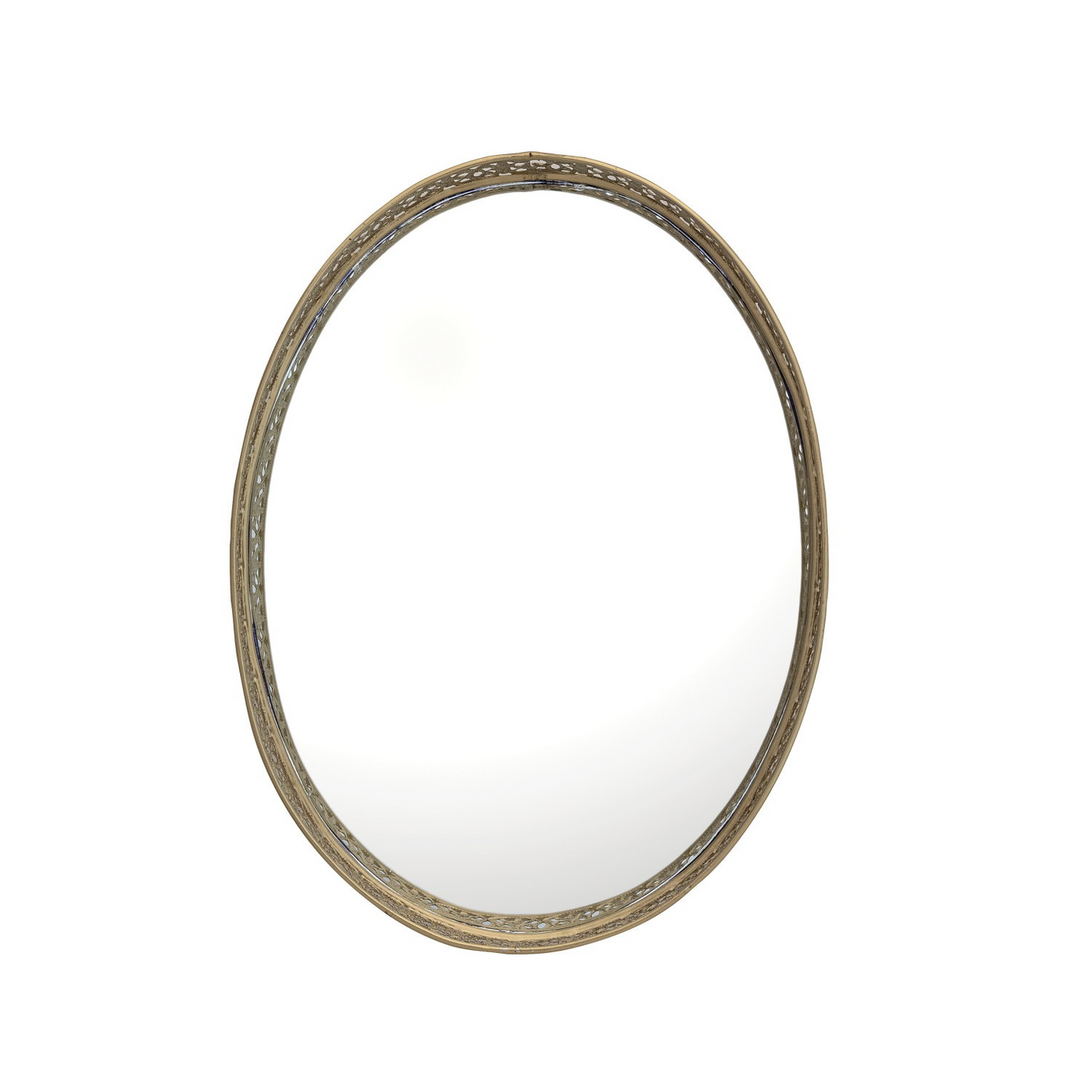 Oval Metal Filigree Footed Tray