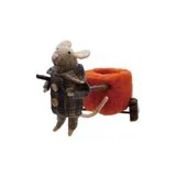 Felt Mouse w/ Pumpkin Wagon