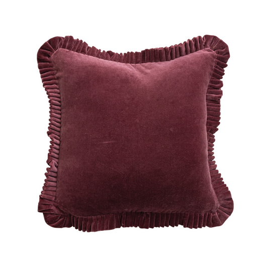 Ruffle Velvet Pillow