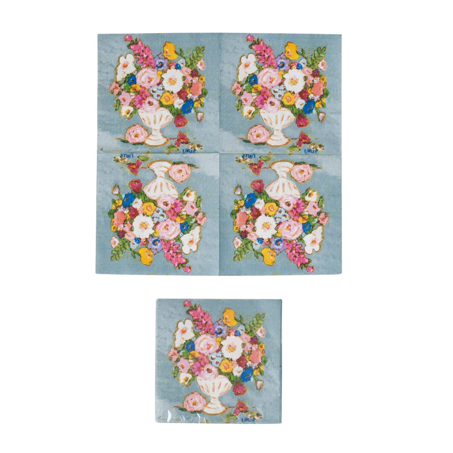 Blue Floral Napkins