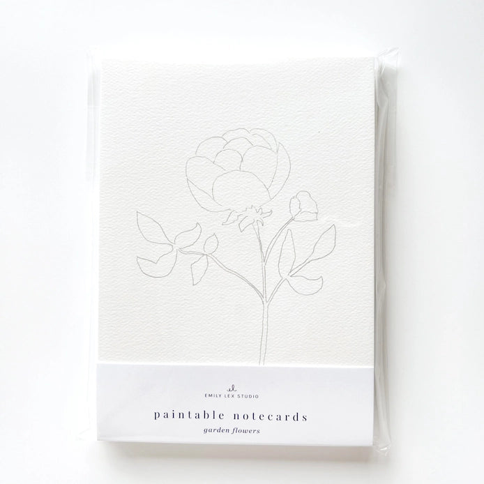 Paintable Floral Notecards