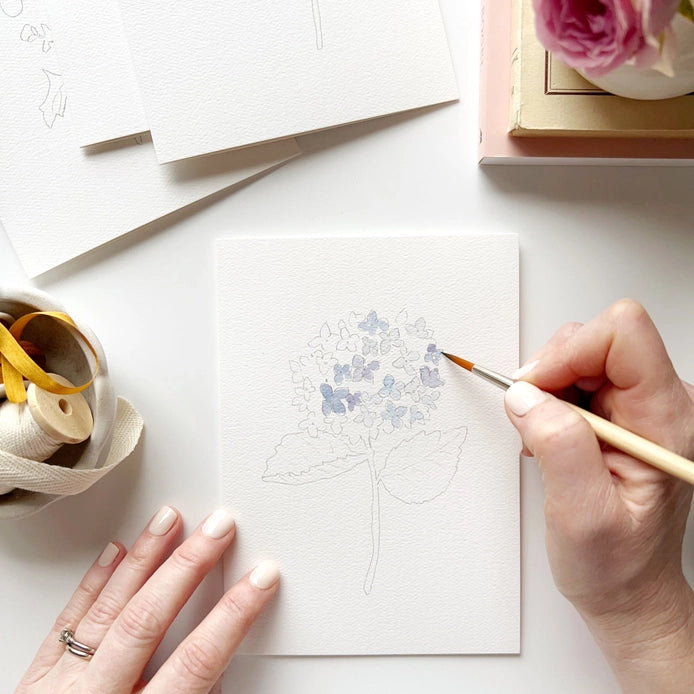 Paintable Floral Notecards