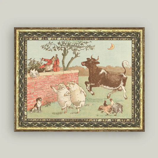 Cow Jumped Over the Moon Print