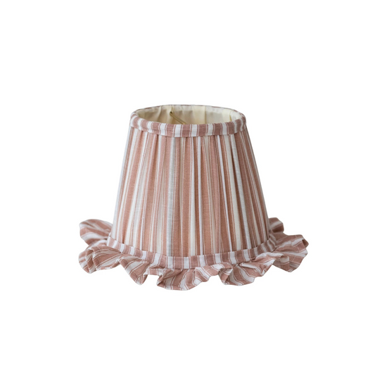 Blush Stripe Clip on Lampshade
