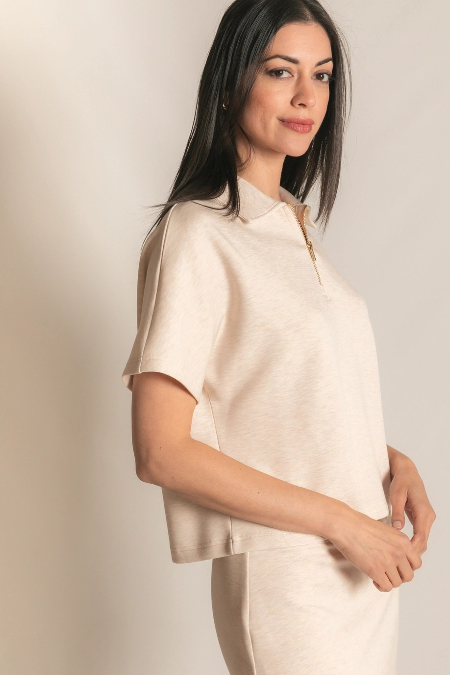 Butter Modal Quarter Zip Top