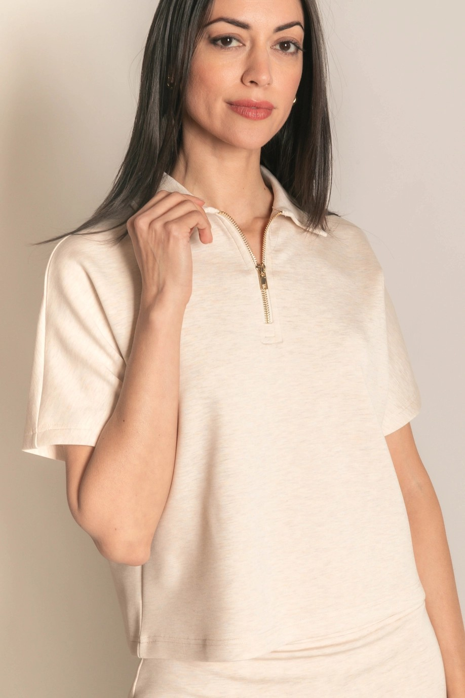 Butter Modal Quarter Zip Top